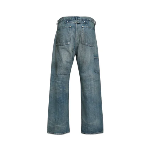 Miner's Repaired Denim Work Pants / Aged Ind