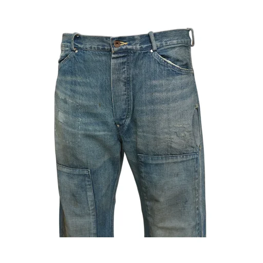Miner's Repaired Denim Work Pants / Aged Ind