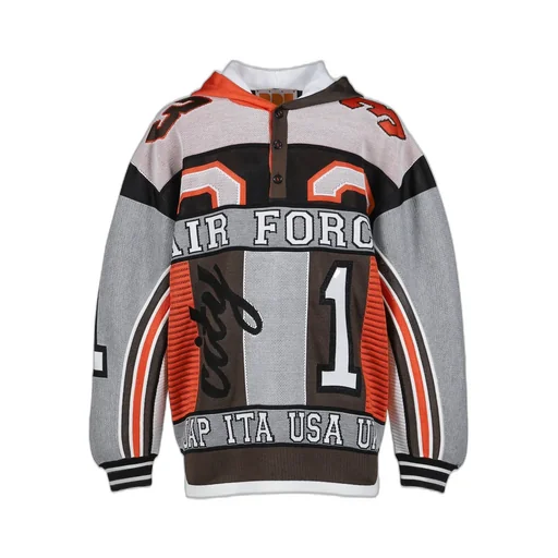 Air Force Hoodie / Gry Brw