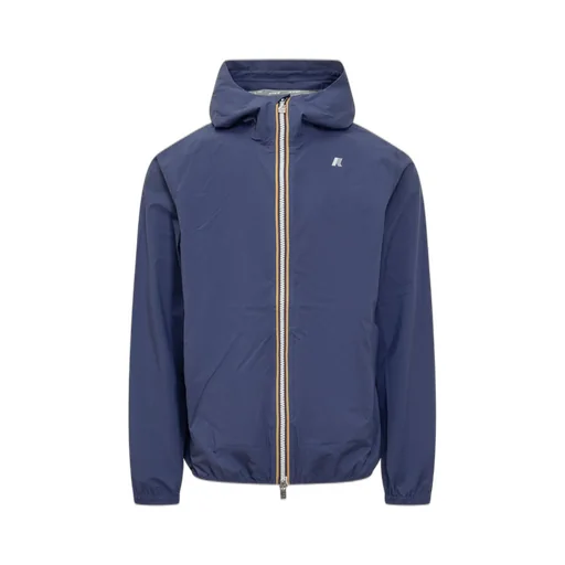 K-Way Logo Printed Hooded Zipped Jacket