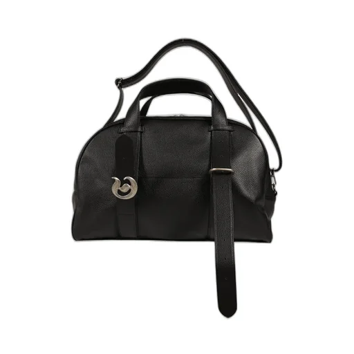 Buckle Velt Boston Bag / Blk D