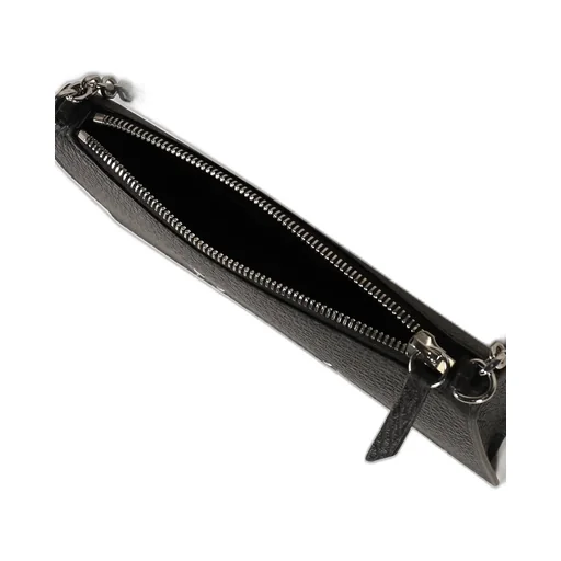 Zippered Wallet On Chain / Black