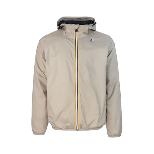 K-Way Logo Printed Hooded Zipped Jacket