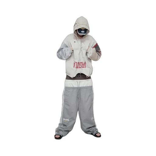 Upside Down Zip Hoodie / Multi Ivo