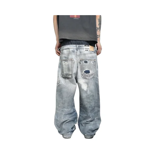 Trompeloeil Layered Pants / Blu