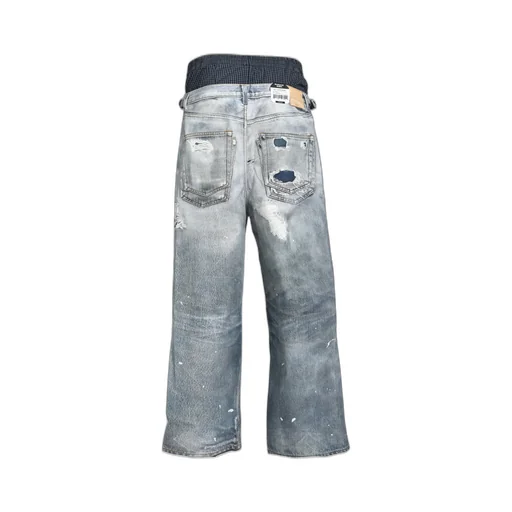 Trompeloeil Layered Pants / Blu