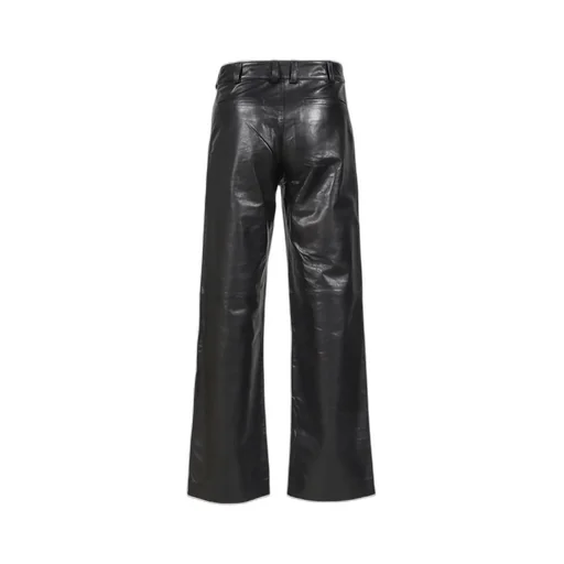 Leather Straight Leg Pant / Blk
