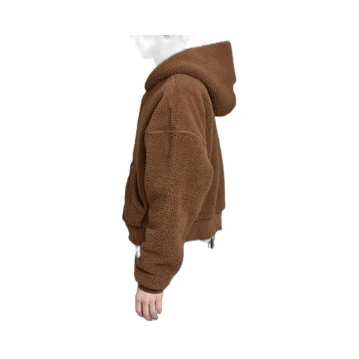 Terry Fleece Zipped Hoodie Knit / Brw