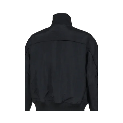 High Collar Raw Edge Millitary Bomber / Blk