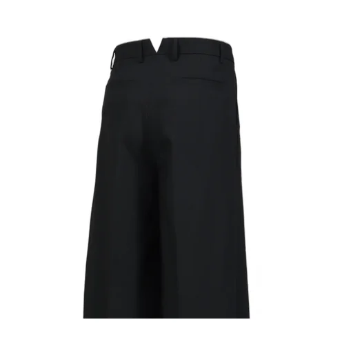 Wide Pleated Trouser / Black