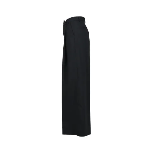 Wide Pleated Trouser / Black