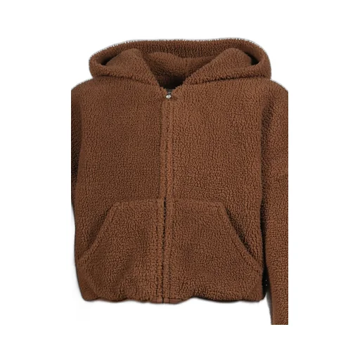 Terry Fleece Zipped Hoodie Knit / Brw