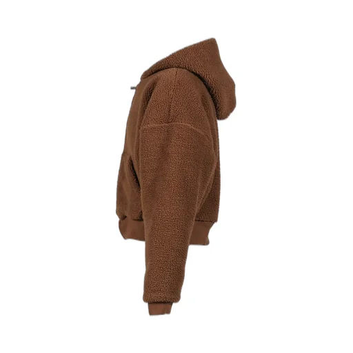 Terry Fleece Zipped Hoodie Knit / Brw