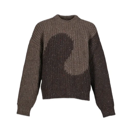 Swirl Wool Crewneck Knit / Brw