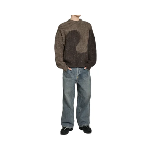 Swirl Wool Crewneck Knit / Brw