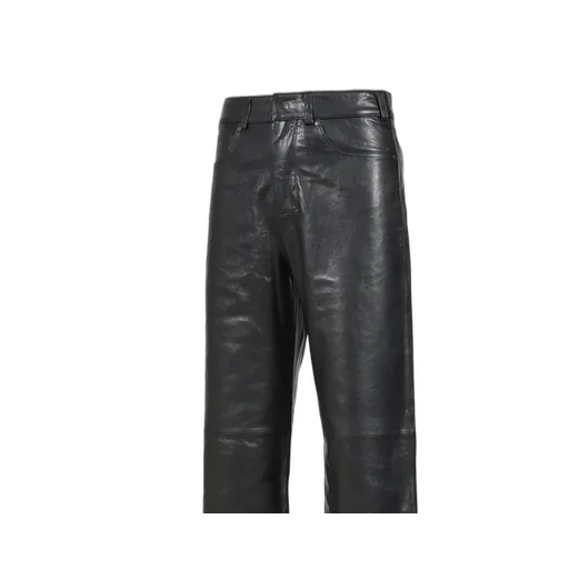 Leather Straight Leg Pant / Blk
