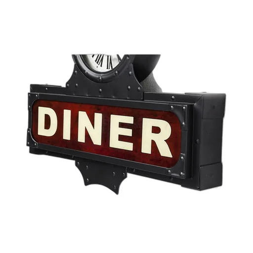 Kare Design Diner Light-Up Sign Clock