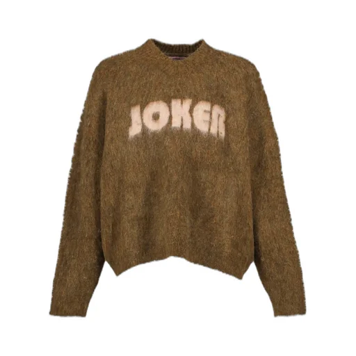 Brushed Mohair V-Neck Jumper / Brw