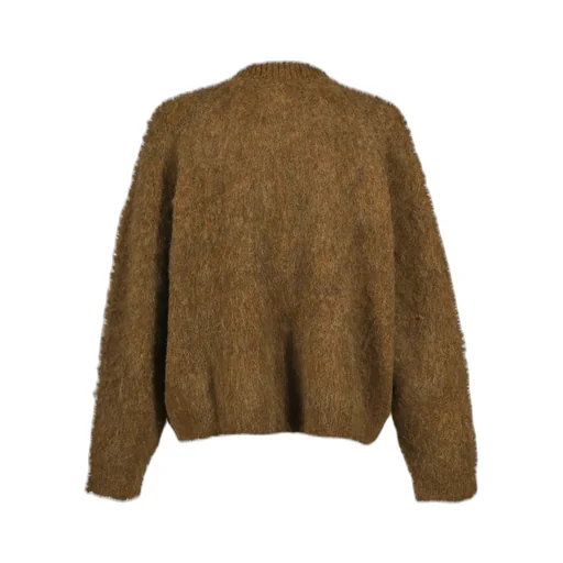 Brushed Mohair V-Neck Jumper / Brw