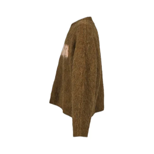 Brushed Mohair V-Neck Jumper / Brw