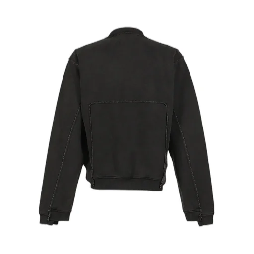 Shrunken Zip Up Crew / Black