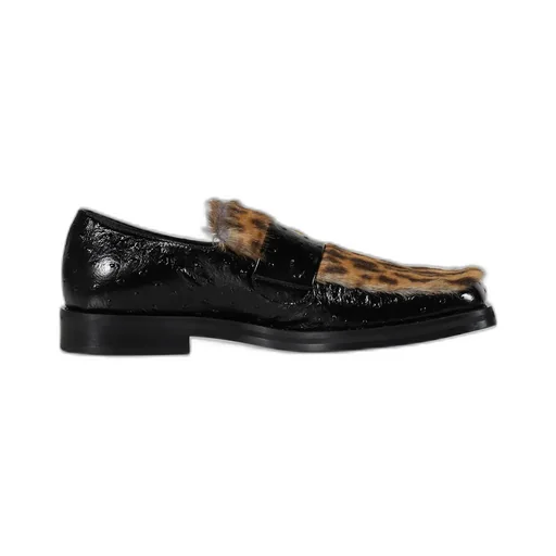 Champagne Cap Square Toe Loafer / Blk