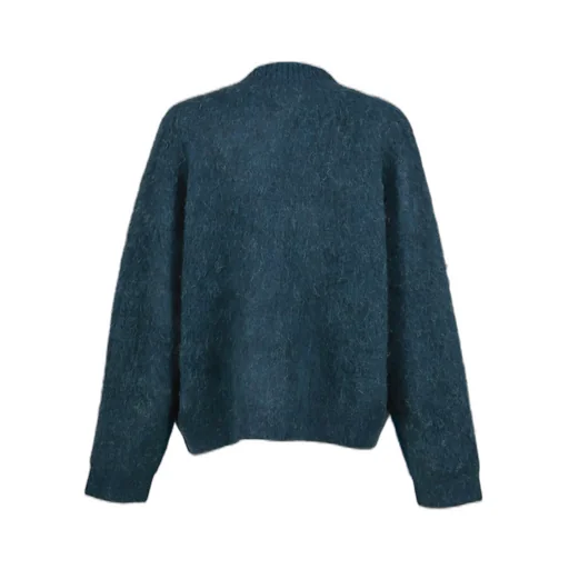 Brushed Mohair V-Neck Jumper / Grn