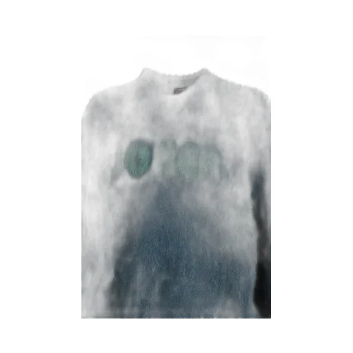 Brushed Mohair V-Neck Jumper / Grn