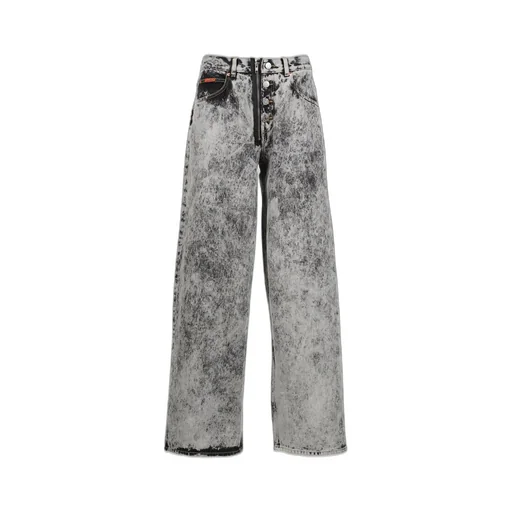 Zip Hem Jean / Acid Wash Gry