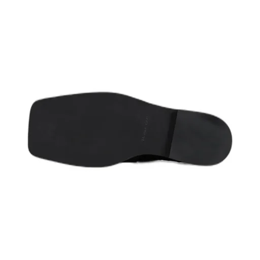 Champagne Cap Square Toe Loafer / Blk