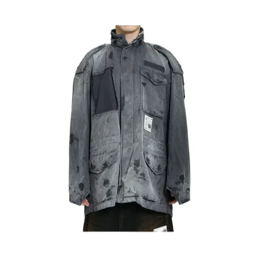 Distressed M-65 Jacket / Black