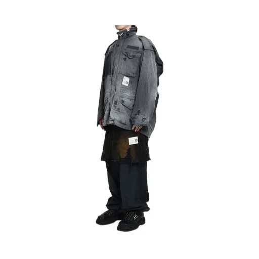 Distressed M-65 Jacket / Black