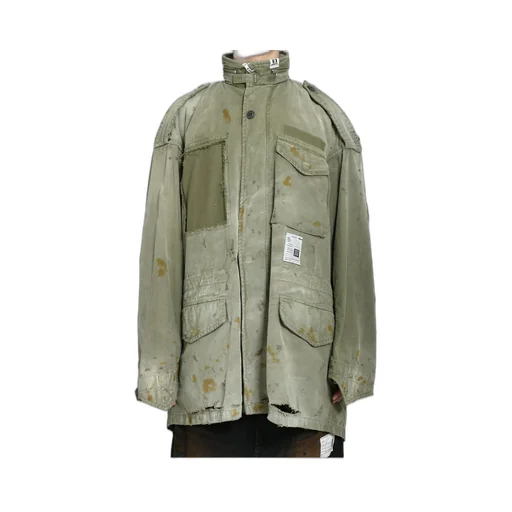 Distressed M-65 Jacket / Kha