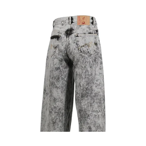 Zip Hem Jean / Acid Wash Gry