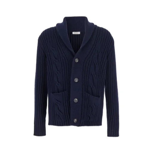 Kangra Shawl Collar Woven Cardigan