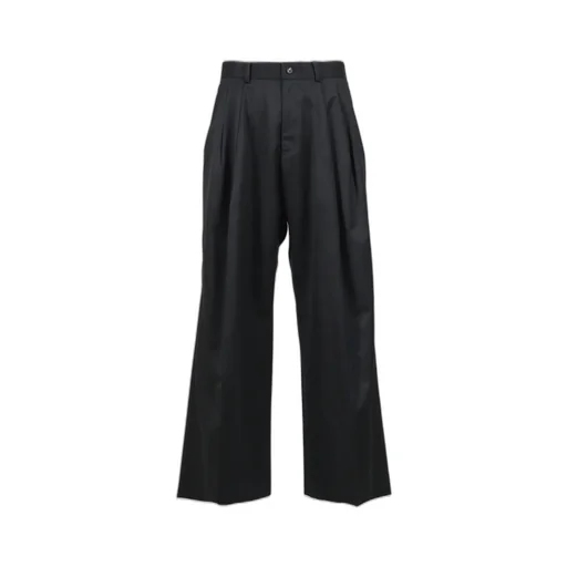 Super140 3Tuck Baggy Trousers .14 / Blk