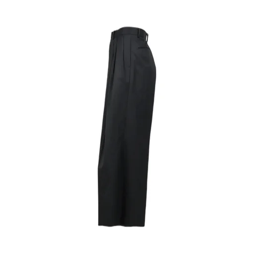 Super140 3Tuck Baggy Trousers .14 / Blk
