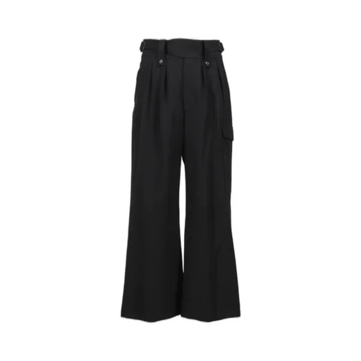 Heavy Wool Gabardine Gurkha Cargo Pants .12 / Blk