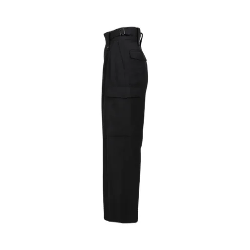 Heavy Wool Gabardine Gurkha Cargo Pants .12 / Blk