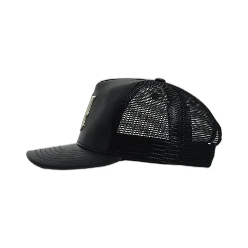 Leather Ma Trucker Hat / Black