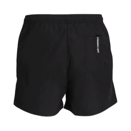 Karl Lagerfeld Logo Printed Drawstring Swim Shorts