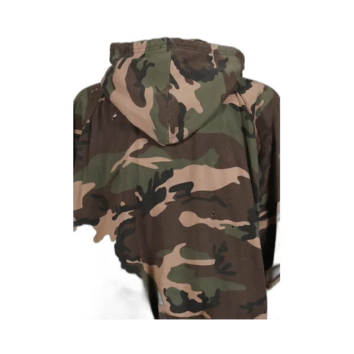 Hard Damaged Inner Waffle Sweat Parka / Camo