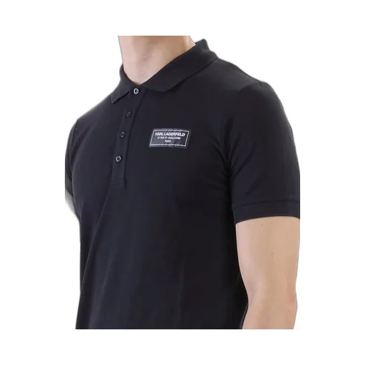 Karl Lagerfeld Logo Patch Polo Shirt