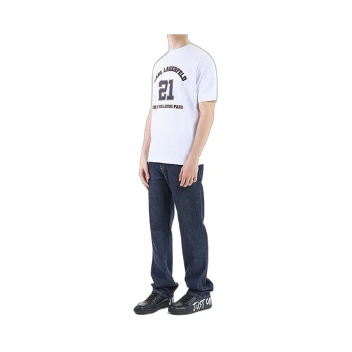 Karl Lagerfeld Logo Printed Crewneck T-Shirt