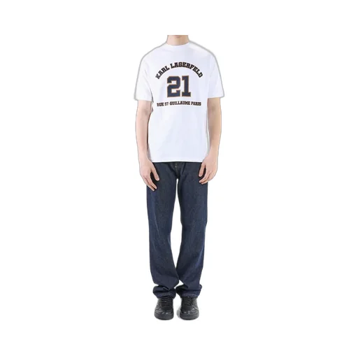 Karl Lagerfeld Logo Printed Crewneck T-Shirt