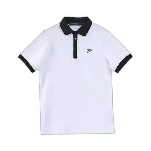 Karl Lagerfeld Contrast Collar Polo Shirt