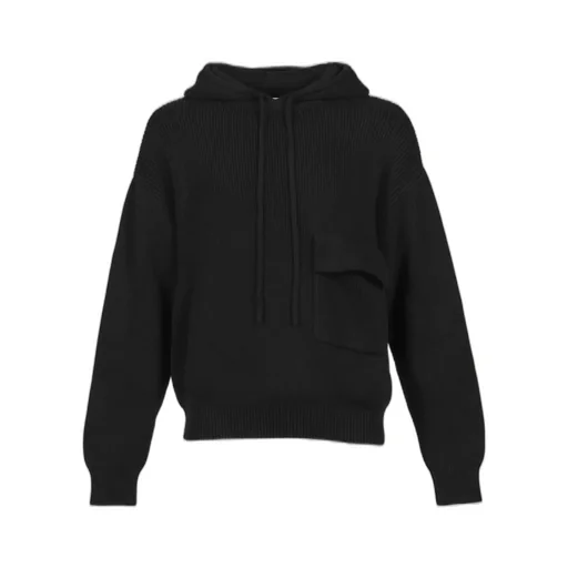 Pocket Hooded Sweater / Black