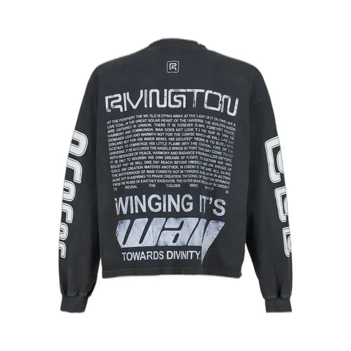 Divinity Paper Garden Ls Tee / Faded Blk
