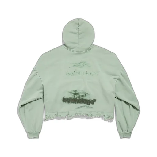 Diy Imprint Cropped Hoodie