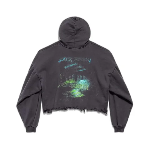 Diy Imprint Cropped Hoodie